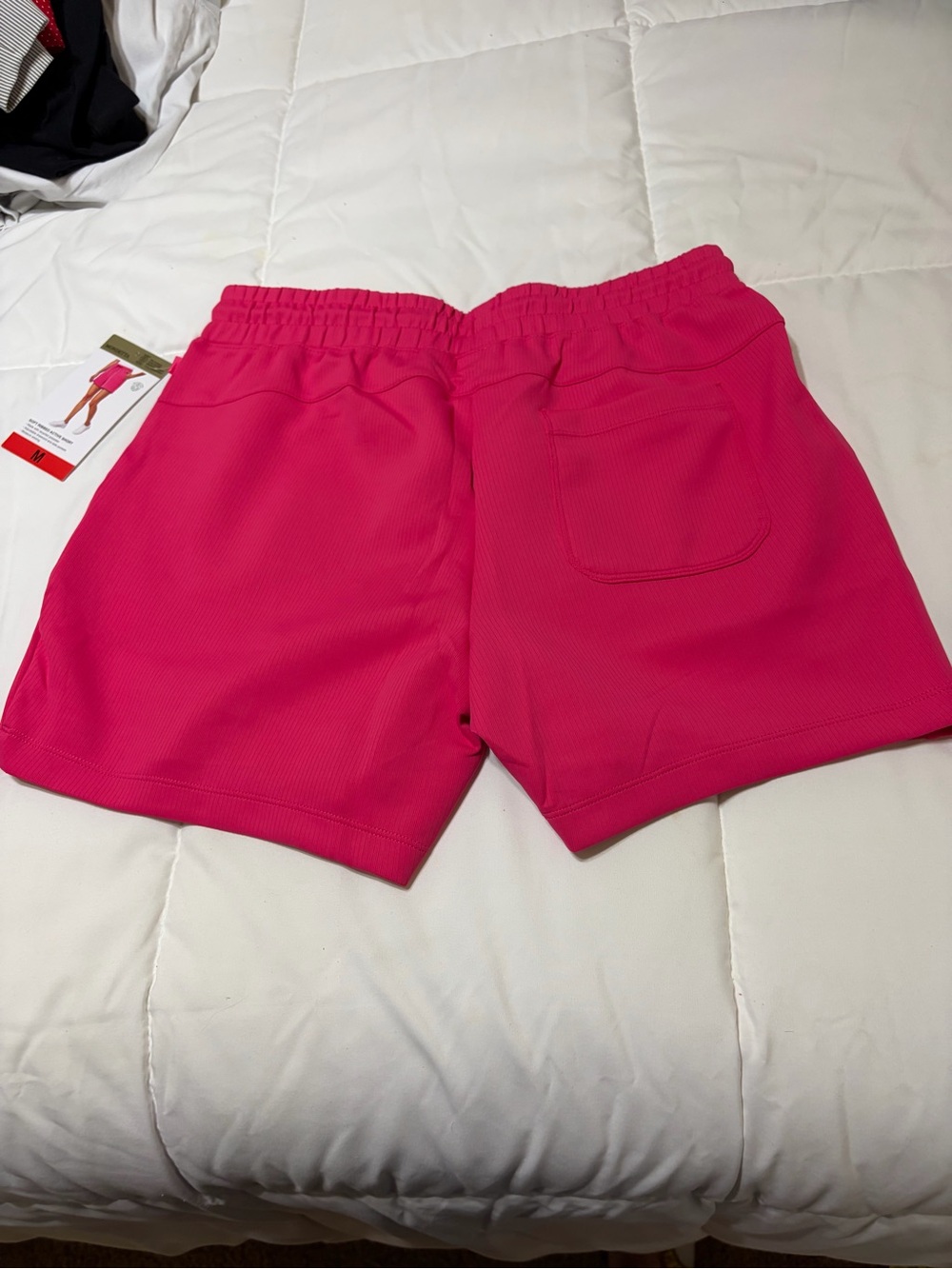Women's Elastic Waist Hot Pink Shorts by Mondetta